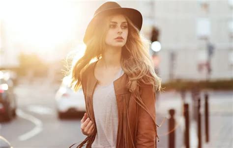Wallpaper Girl Model Long Hair Hat Photo Bokeh Face Blonde For
