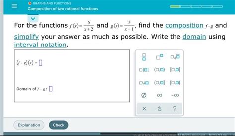 Solved Graphs And Functions Composition Of Two Rational