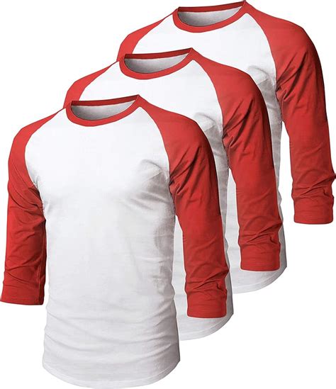 Mx Camiseta De B Isbol Ragl N De Manga Para Hombre Cl Sico