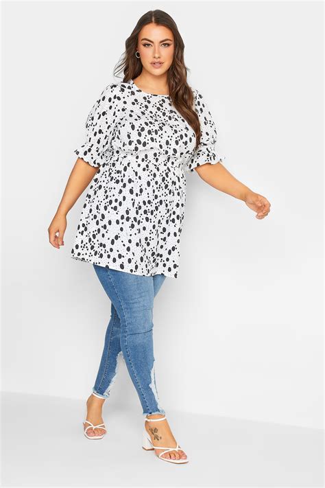 Yours Plus Size White Polka Dot Print Blouse Yours Clothing