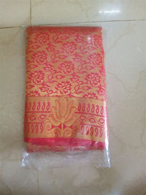 Casual Wear Weaving Jari Semi Silk Cotton Saree Without Blouse Piece