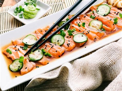 Salmon Sashimi With Ponzu Asian Caucasian Food Blog