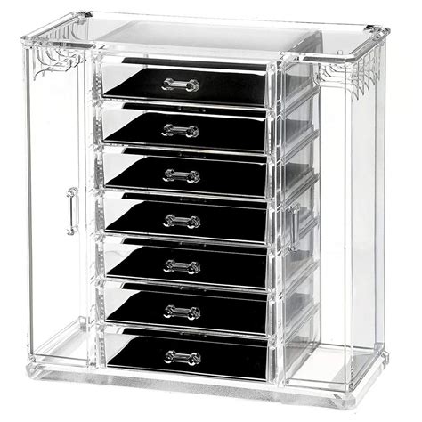 Clear Acrylic Jewelry Organizer And Makeup Organizer Cosmetic Organizer