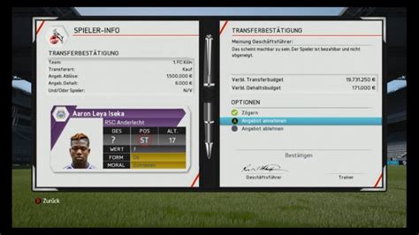 FIFA 16 Karriere Modus 1 FC Köln Kommt ein neuer Stürmer German