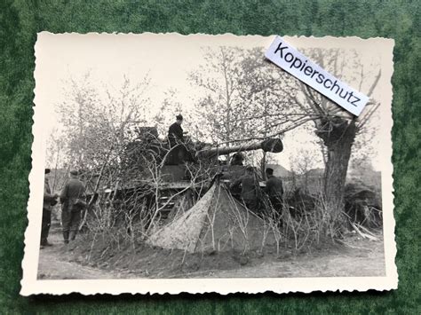 Altes Foto Tiger Panzer Stellung Tarn Camo Zelt Langrohr Postimages