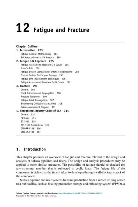 Pdf Subsea Pipeline Design Analysis And Installation Fatigue And