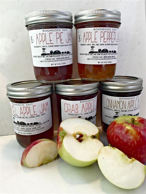 Apple Jam Flavors Choose from 5 Different Flavors Homemade | Etsy