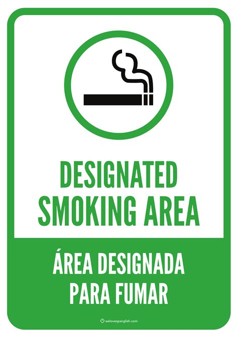 Smoking Area Signs Poster Template