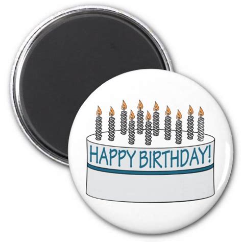 Happy Birthday Cake Fridge Magnet Zazzle