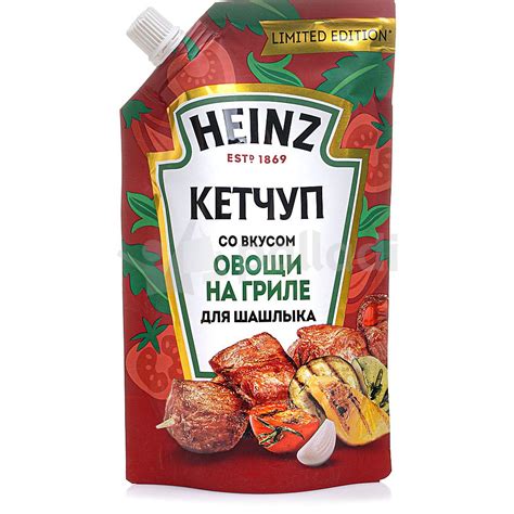 Кетчуп Heinz 320г для шашлыка овощи на гриле дой/пак купить за 199 руб ...