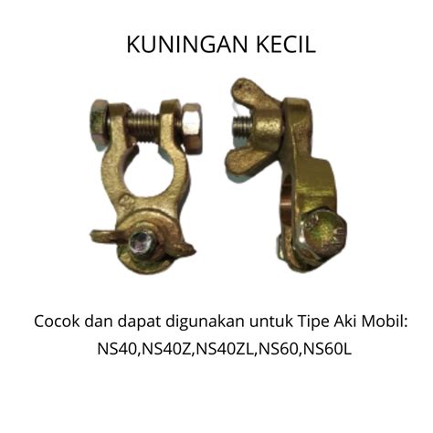 Jual Kepala Aki Kuningan Timah Besar Kecil Berkualitas Shopee Indonesia