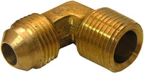 Lasco 17 4949 1 2 Inch Flare By 1 2 Inch Male Pipe Thread Brass 90 Degree Ell Elbow