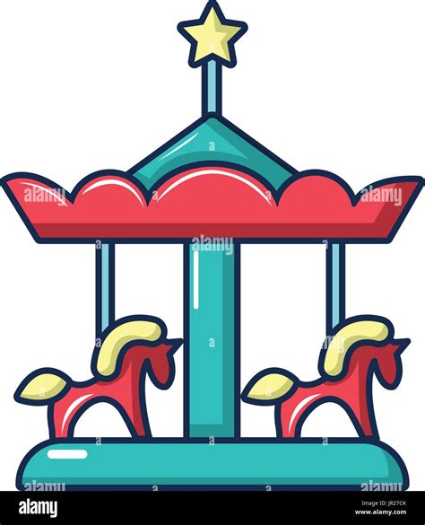 Colorful Merry Go Round Icon Icon Cartoon Stock Vektorgrafiken Kaufen