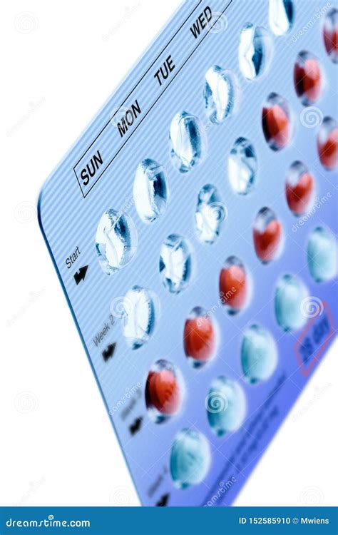 Closeup Of Birth Control Pill Blister Pack Stock Photo Image Of Oral