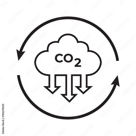 Co2 Emissions Icon Carbon Dioxide Pollution Ecology And Environment