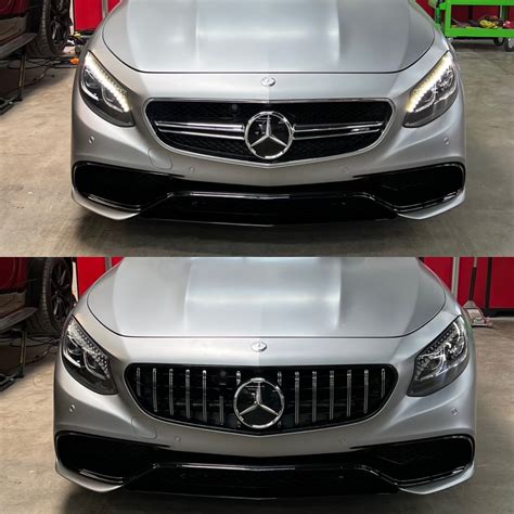 Mercedes Benz C217 W217 AMG S63 Coupe 2015 2017 Chrome GT Style Grille