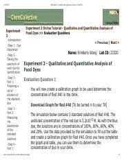 Experiment Qualitative And Quantitative Analysis Of Food Dyes Pdf