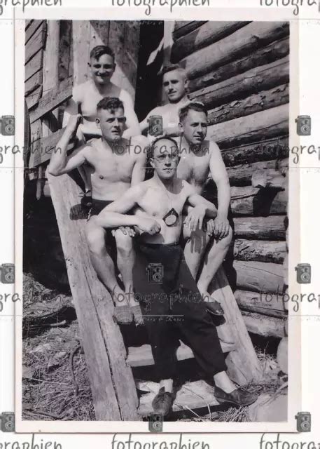 ORG FOTO RUSSLAND Nord Soldaten nackt nude Oberkörper 1941 7 17