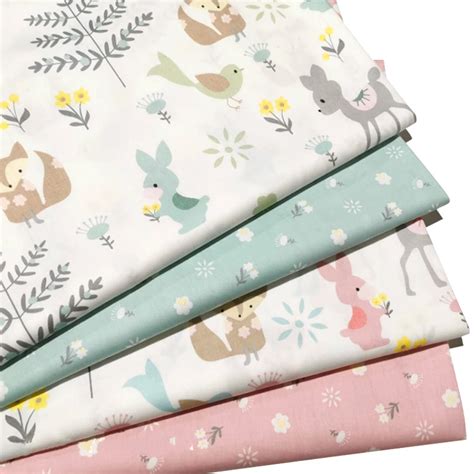 Tela de sarga de algodón estampada para niños ropa de cama artesanal