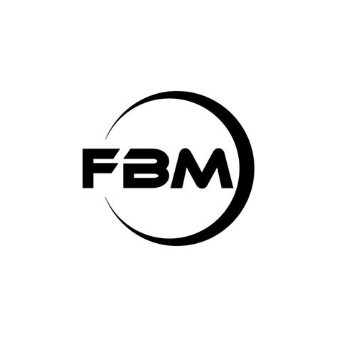 FBM letter logo design in illustration. Vector logo, calligraphy ...