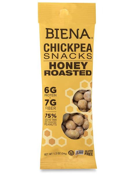 Biena Honey Roasted Chickpeas Nutrition Facts Food Recipe Story