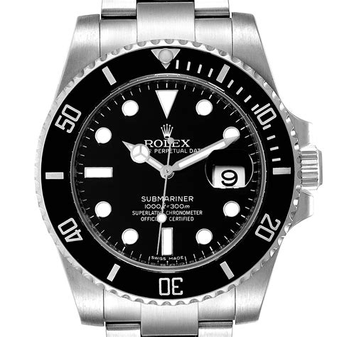 Rolex Submariner Black Dial Ceramic Bezel Steel Mens Watch