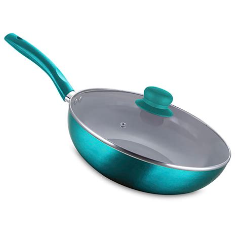 WOK MONTECARLO 30 CM TITANIO DORAL TURQUESA Comercial Isabella