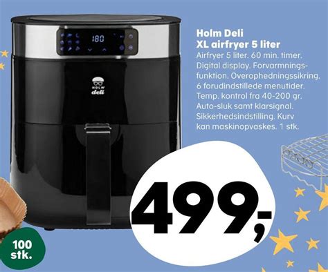 Holm Deli Xl Airfryer 5 Liter Tilbud Hos Kvickly