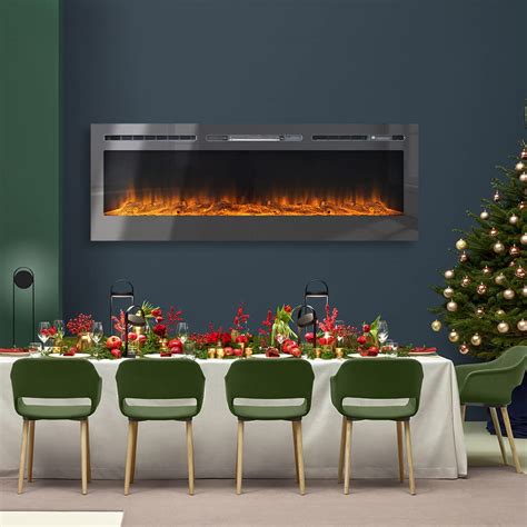 Buy FIDOOVIVIA 60 Electric Fireplace Electric Fire Recessed And Wall