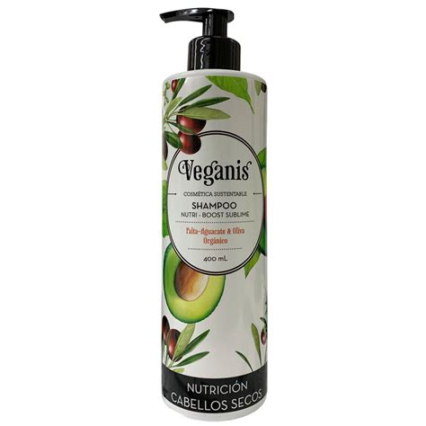 Veganis Shampoo Nutri Boost Sublime Palta Y Oliva Cabellos Secos X