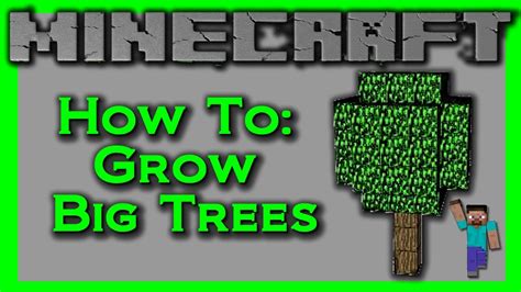 Minecraft Xbox 360 How To Grow Big Trees Youtube