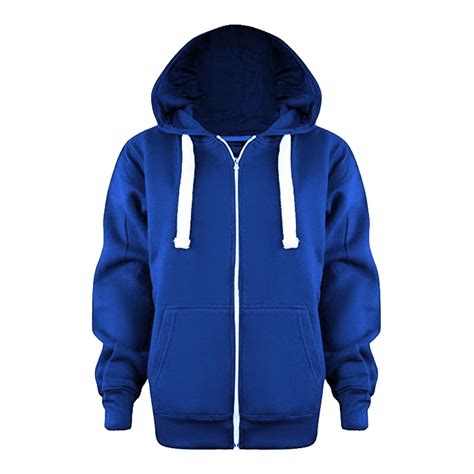 Hoodies For Teens Boys Sweatshirt Color Solid Zip Jackets Long Hoodie ...