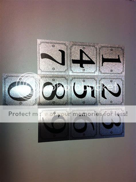 Self Adhesive Metal Effect Door Numbers House Number 0 9 Available