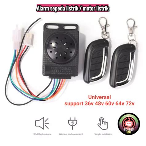 Jual Alarm Sepeda Listrik V V Remote Universal Keyless Anti Maling