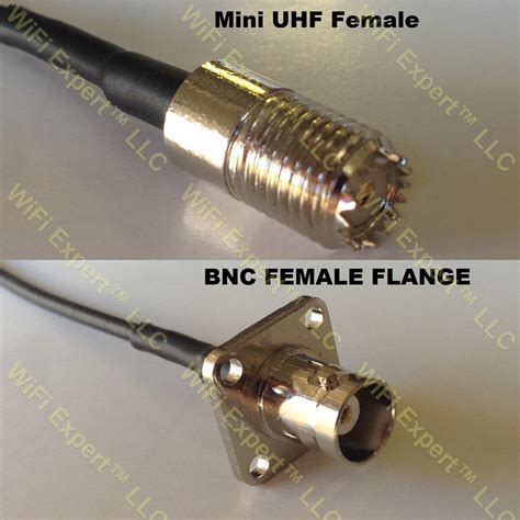 Lmr Mini Uhf Female To Bnc Flange Female Coaxial Rf Pigtail Cable