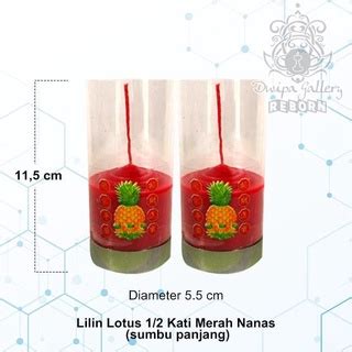 Jual Lilin Puja Sembahyang Lotus Kati Merah Nanas Sumbu Panjang