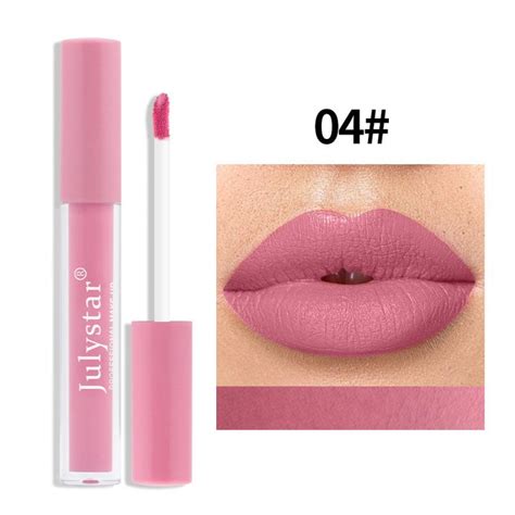 Buy Julystar Makeup Matte Lipstick Women S Long Lasting Non Fading Non Stick Cup Nude Matte Thin