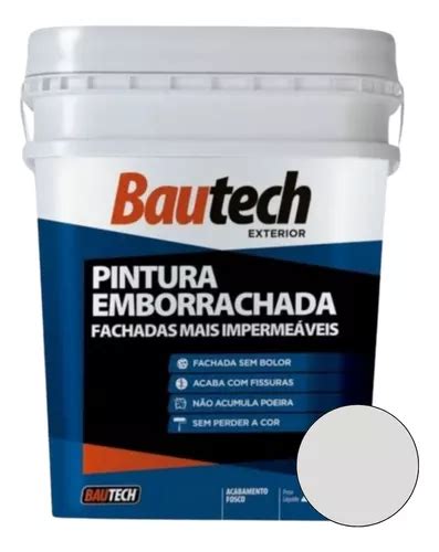 Pintura Emborrachada Impermeabilizante 20kg Bautech Branco Frete grátis