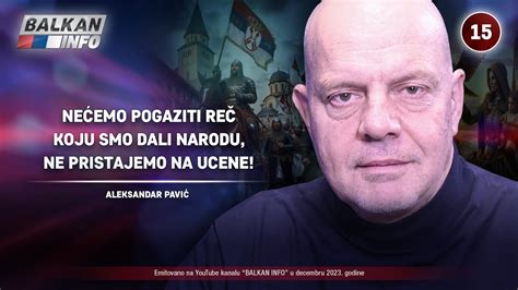 INTERVJU Aleksandar Pavić Nećemo pogaziti reč datu narodu ne