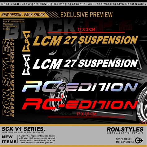 Jual SCV1 CUTTING STICKER SHOCK DEPAN RC EDITION DAN LCM 27 SUSPENSION