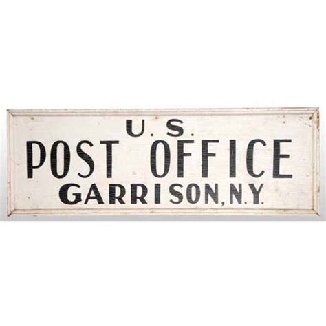 Wooden U.s. Post Office Sign.