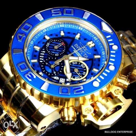 Invicta 22134 Sea Hunter III Blue 70mm Full Sized SwissChronoGoldWatch