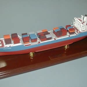 Syndey Container Cargo Ship Model Hand Carved Mahogany Wood Replica ...