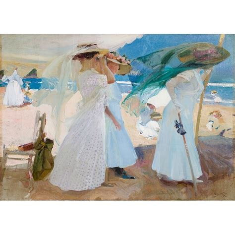 Quadro Stampa Su Tela Poster Sorolla Y Bastida Under The Awning