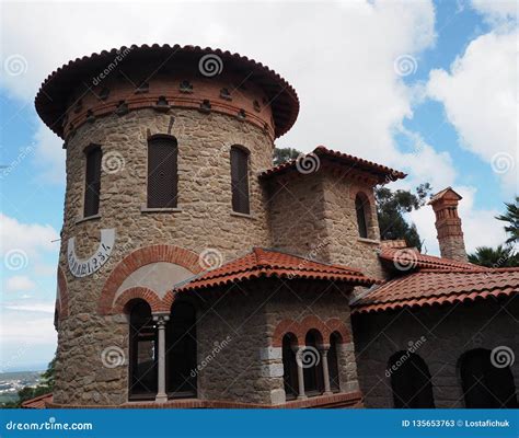 Arkitektur I Sintra Portugal Med Stenbyggnad Och Clay Tiles