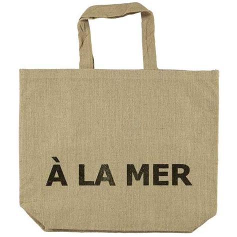 À La Mer Jute Beach Bag With Gold Foil L In 2021 Burlap Tote Bags