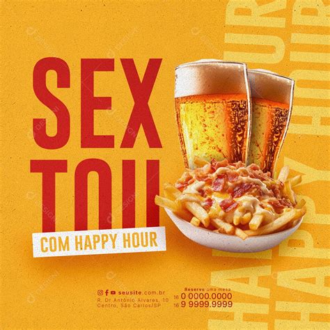 Sextou Happy Hour Por O De Batata E Chopp Social Media Psd