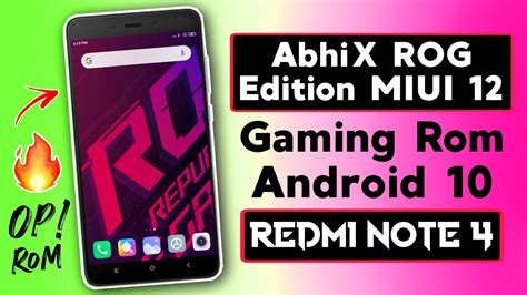 Mido Abhix Rog Edition Miui Gaming Rom For Redmi Note Android