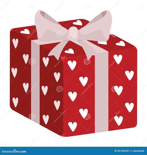 Caja De Regalo Con Corazones Ilustraci N Del Vector Ilustraci N De