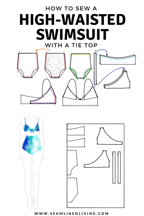 How To Sew A High Waisted Swimsuit Diy Bikini Pattern Artofit